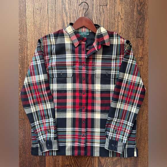 Ralph Lauren Plaid Wool Blouse - Picture 1 of 16